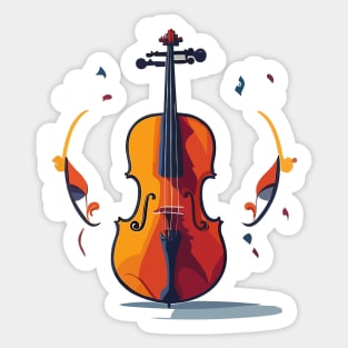 Cute Violin Sticker